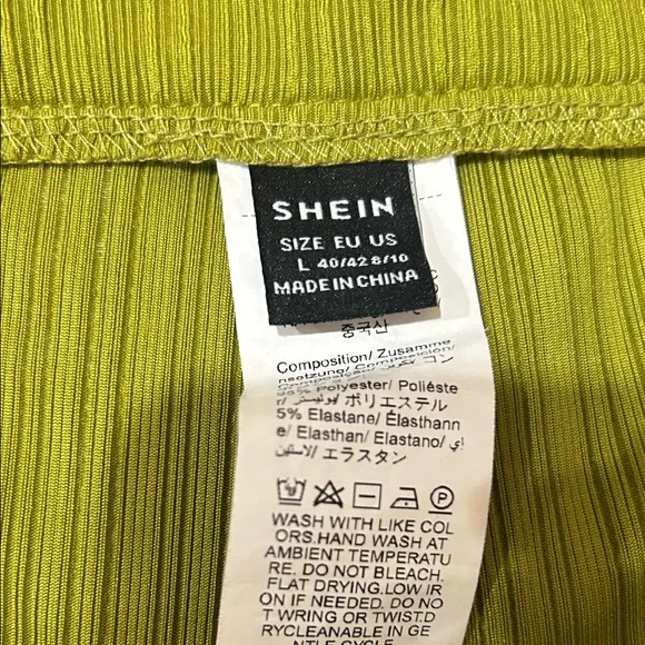 SHEIN Olive Wide Leg Pants - Picture 2 of 3